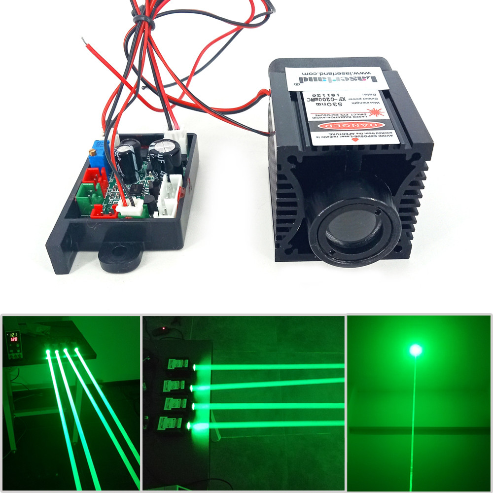 4065 520nm 520nm 200mw 600mw 1w Fat Green Diode Laser Module for bird scaring stage lighting