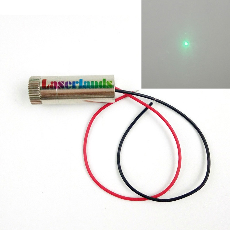 1235 Low Temp Use Focusable 510nm <5mW Green Laser Diode Module 