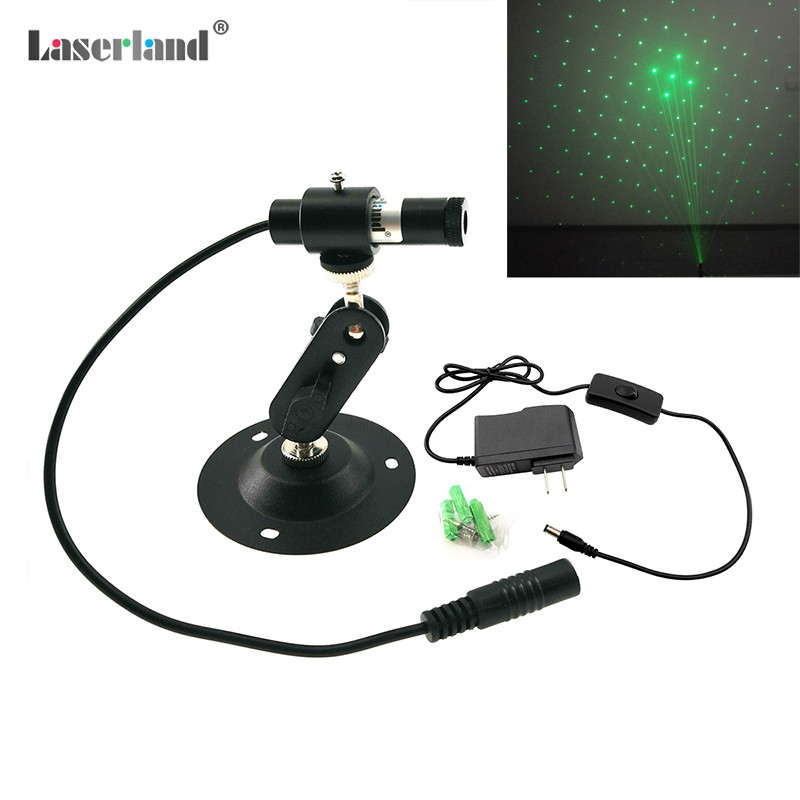 Green Dot Matrix Laser Module 520nm 5mW Focusable 5VDC 14mm Diameter