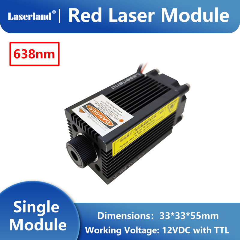 638nm 1.2w 1w Orange Red Diode Laser Module with PWM/TTL for Stage Lighting DJ