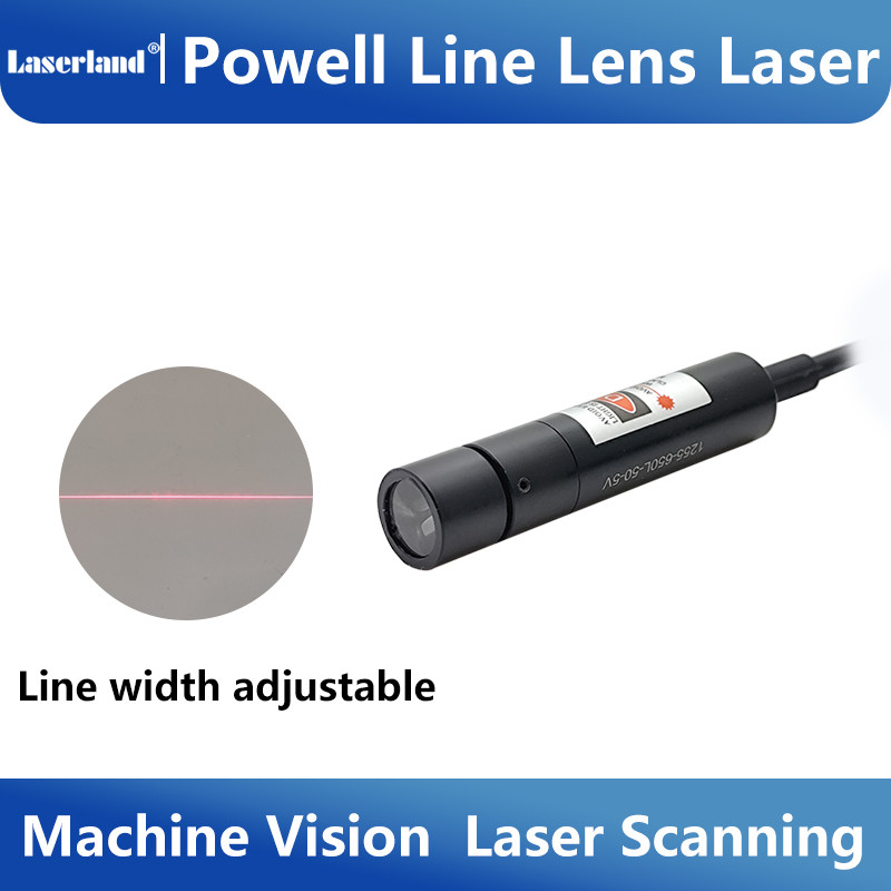 12mm 650nm Red Powell Lens Laser Focusable Line Module Uniform Line for Machine Vision Laser Scanning Use