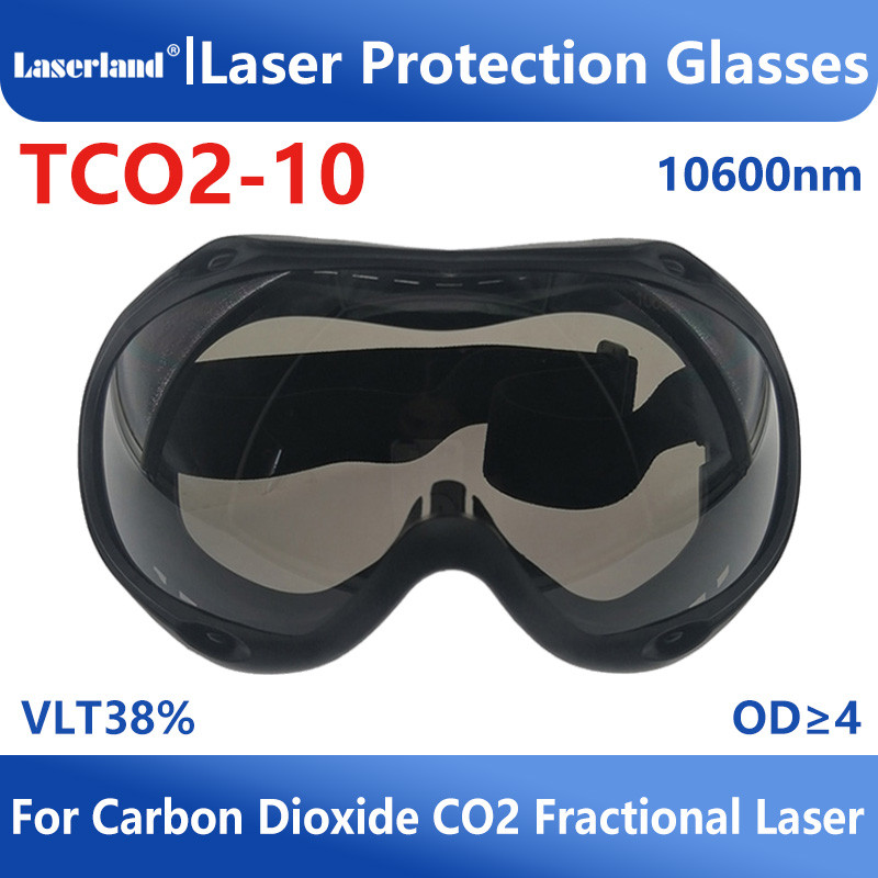 TCO2-10 Laser Protective Goggles Safety Glasses Eyewear OD6+ Big Frame