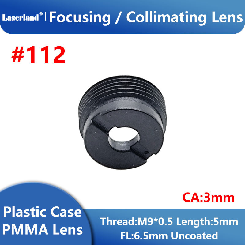 #112 M9/0.5 5mm FL6.5mm Focal Collimating Lens Uncoated