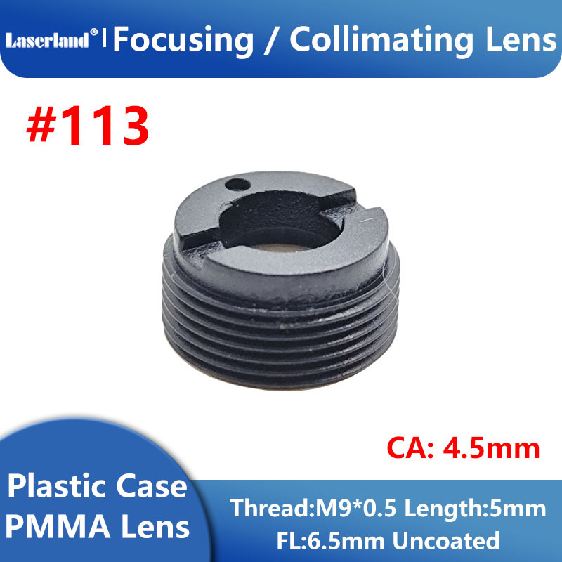 #113 M9/0.5 5mm FL6.5mm Focal Collimating Lens Uncoated