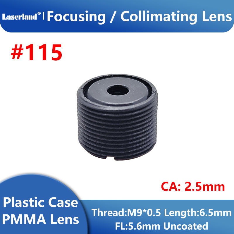 #115 M9/0.5 6.5mm FL5.6mm Focal Collimating Lens Uncoated