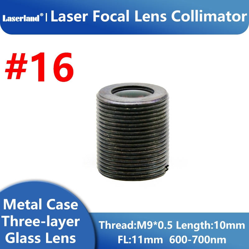 Glass Focal Collimator Collimating Lens 635nm 650nm 658nm 660nm 670nm Red Laser Diode M9/P0.5 F=11 #16