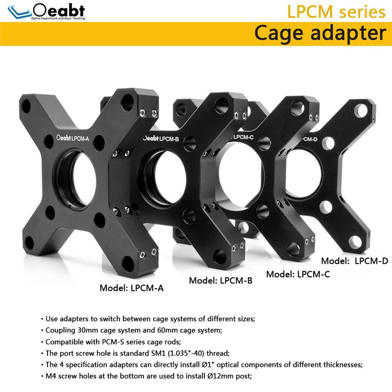 LPCM Series Cage Adapter Cage Plate Adapter Frame 30mm to 60mm Adapter Block for Optical Experiment Research