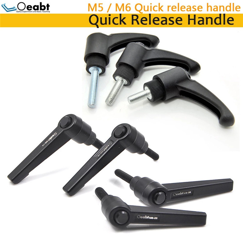 M5 / M6 Clamping Lever Mechanically Adjustable Handle Lock Male Thread Knob Hexagon Screw Positioning Quick Release Handle