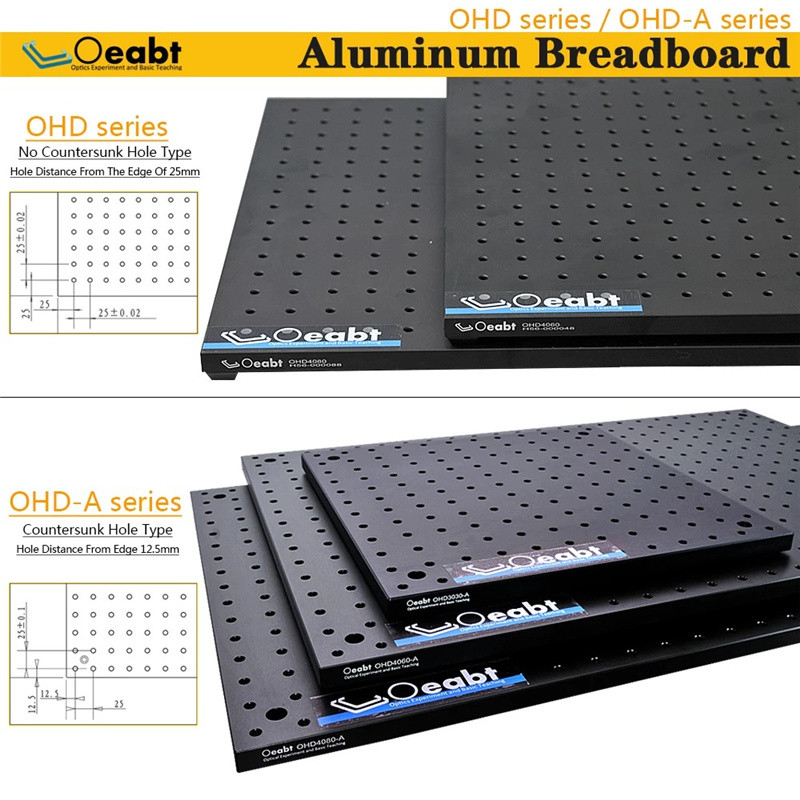 OHD series Aluminum Optical Flat Panel Scientific Research-grade Breadboard Perforated Fixed Experimental Platform Thickness14mm