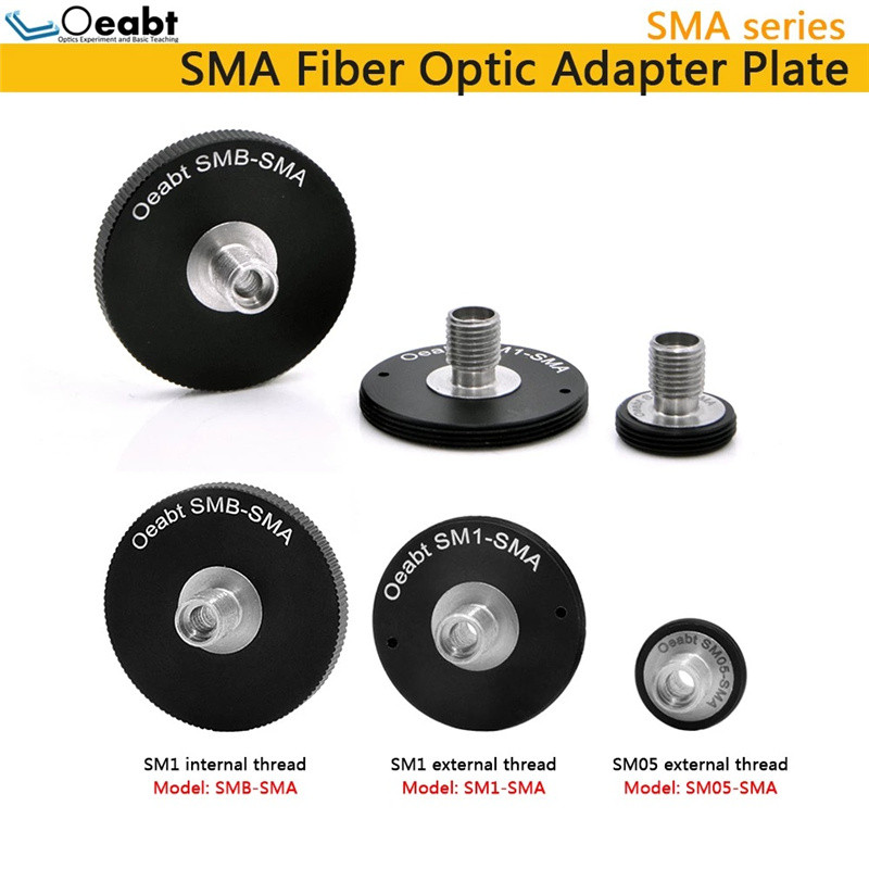 SMA Fiber Optic Adapter Plate Jumper Connector Adapter SMA Socket Flange SM1 Threaded Disc Coupling Cage Type