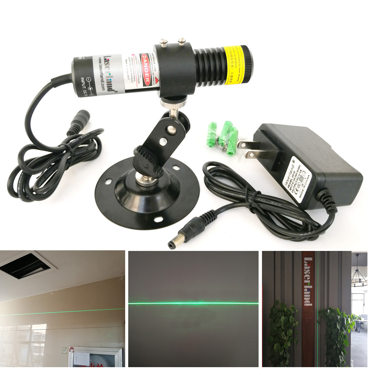 22100 Water Proof IP65 510nm 10mw 520nm 80mW 135mW Green Line Laser Diode Module for Stone Wood Cutting Sawmill outdoor use