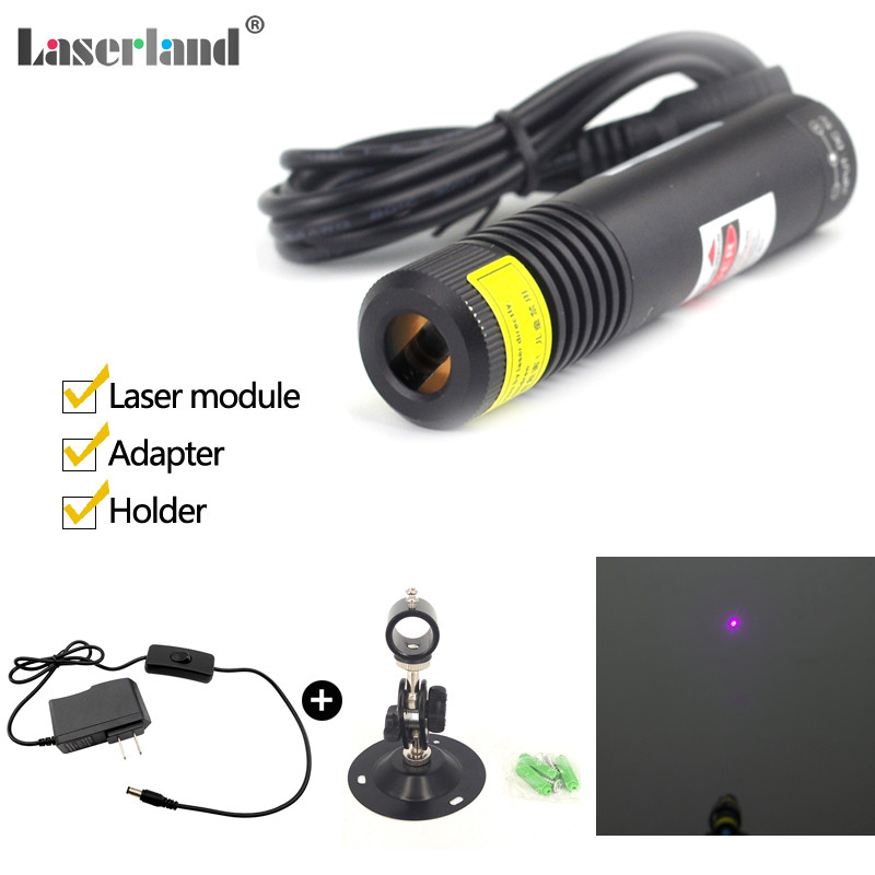 22*100 405nm Blue Light Laser Diode 100mW 5VDC Dot Laser Module with Glass Lens