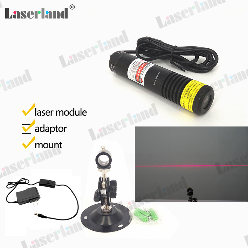 Water Resistant 22*100 powell lens 110 degree Red 650nm 100mw Laser Line Module for Machine Vision use