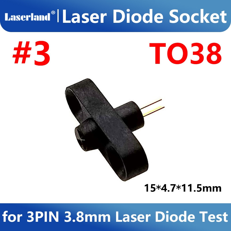 Laser Diode Socket Test Base 3pin for 3.8mm
