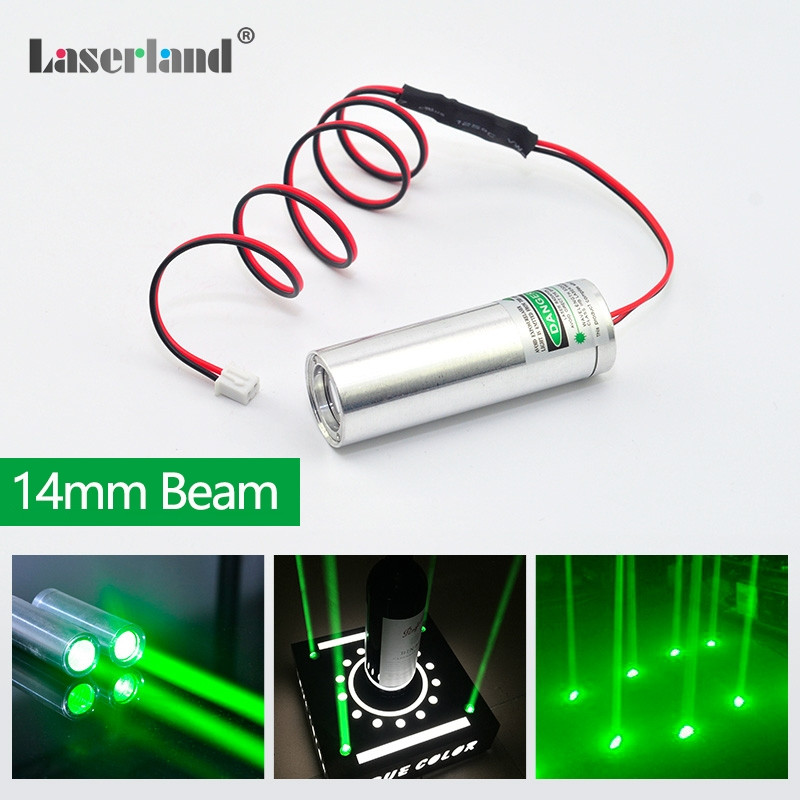22*70 Fat Beam 532nm 50mW Green Dot Laser Module for KTV Bar DJ Stage Lighting