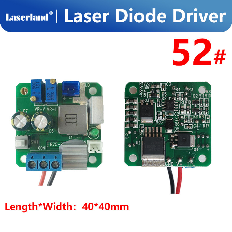 Laserland 12V Constant Current Driver Board Blue Green Laser Diode 5W 5A with TTL