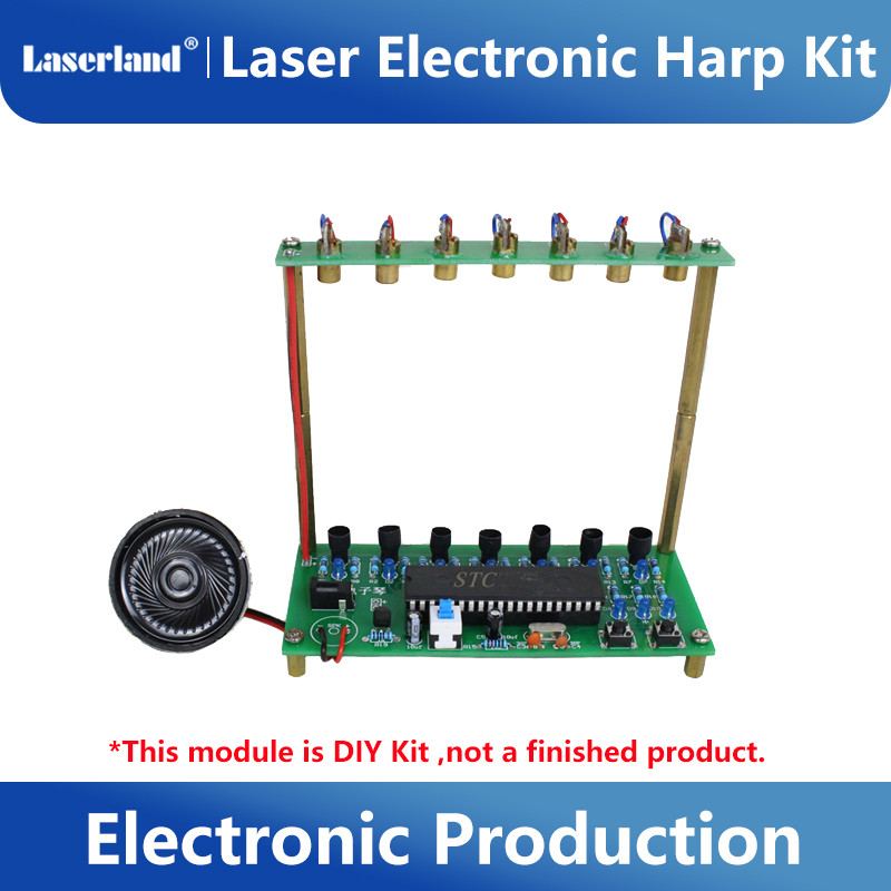DIY Laser Electronic Harp Kit 51 SCM Creative Music Piano Electronic Production for Welding Learning 