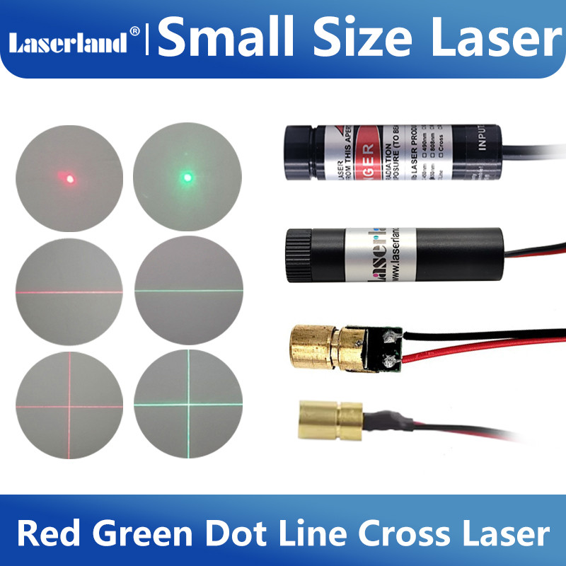Red Green Laser Head Diode Module Dot Line Cross Generator for Marking Positioning