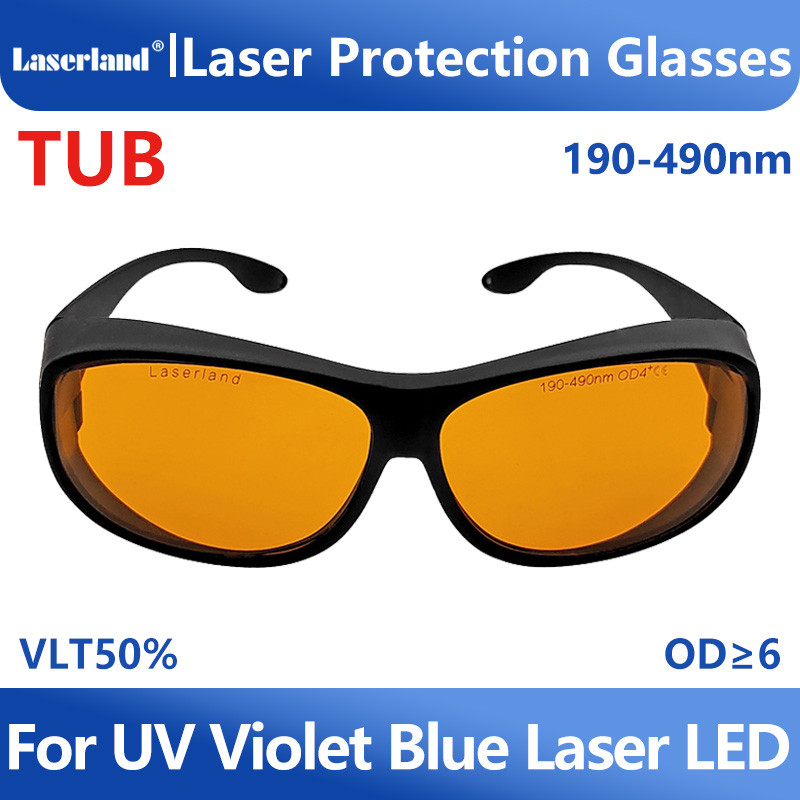TUB 190nm-490nm OD4+ UV Blue Laser Protective Goggles Safety Glasses CE