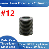 Glass Lens Focal Collimator Collimating 405nm 445nm 450nm Blue Laser Diode M9/P0.5 F=9.8 Three-layer glass #12