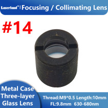 M9/P0.5 F=9.8 Glass Focal Collimator Collimating Lens 635nm 650nm 658nm 660nm 670nm Red Laser Diode #14