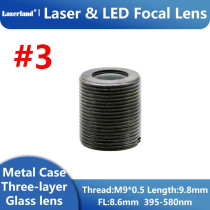 Glass Lens Three Layers Glass Focal Lens for Laser Diode with Metal M9/P0.5 Frame #3