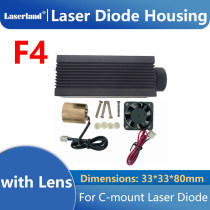 Heatsink for C-mount Laser Diode Module 33*80mm w/ Glass Lens