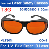 T3G 190-540nm&800-1100nm OD5+ Blue Green+IR Laser Protective Goggles Safety Glasses CE