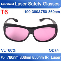 T-6 780nm-808nm-840nm OD4+ IR Infrared Laser Protective Goggles Safety Glasses CE