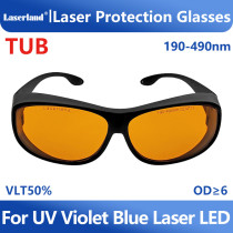 TUB 190nm-490nm OD4+ UV Blue Laser Protective Goggles Safety Glasses CE
