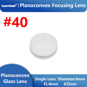 Dia.6mm FL8mm 400-700nm Plano-convex Lens Single Lens Glass Focusing Lens Coated Focus Lens