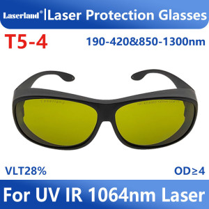 T5 190-420nm&850-1300nm OD4+ IR Infrared Laser Protective Goggles Safety Glasses CE