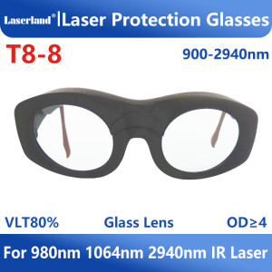 T8-8 980nm-1064nm-2940nm ND YAG Er YAG Infrared IR Laser Protective Goggles Glasses CE OD+4