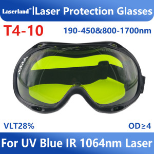 T4-10 190-450&800-1700nm Laser Protective Goggles Glasses CE OD5+