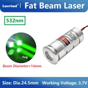 25mm 532nm 30-50mW Fat Beam Laser Module Green Dot Laser Module for KTV Bar DJ Stage Lighting