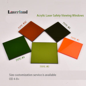 W1 190-550nm 405nm 450nm 515nm 520nm 532nm OD4+ OD6+ Laser VIewing Window