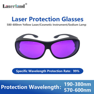 190nm-380nm 570nm-600nm UV Yellow Laser Lighting Lampworker Glass Blowing Sodium Lamp Safety Protective Glasses OD4+ T10