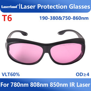 T6 780nm-808nm-840nm OD4+ IR Infrared Laser Protective Goggles Safety Glasses CE